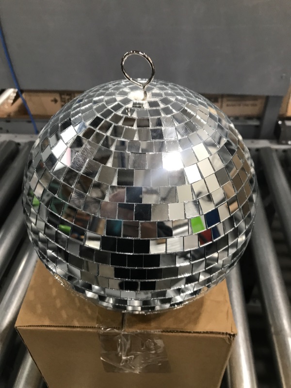 Photo 2 of 8" Mirror Disco Ball Great for a Party or Dj Light Effect Christmas