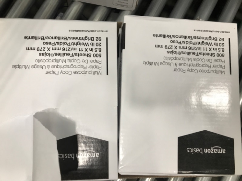 Photo 3 of Amazon Basics Multipurpose Copy Printer Paper, 8.5 x 11 Inch 20Lb Paper - 10 Ream Case (5,000 Sheets), 92 GE Bright White 10 Reams | 5000 Sheets Multipurpose (8.5x11) Paper
