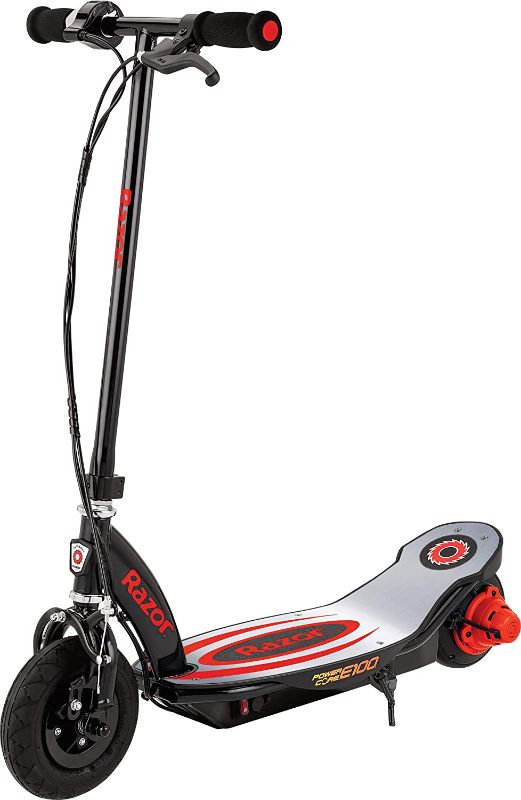 Photo 5 of  Razor Power Core E100 Electric Scooter - 100w Hub Motor, 8" Air-Filled Tire, Up to 11 mph and 60 min Ride Time, for Kids