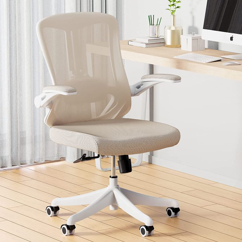 Photo 1 of balmstar Office Chair, Ergonomic Desk Chair Home Office Desk Chairs, Breathable Mid-Back Comfortable Mesh Computer Chair with PU Silent Wheels, Flip-up...
