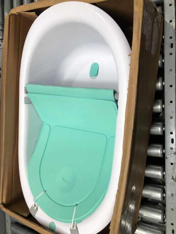 Photo 2 of 4-in-1 Grow-with-Me Bath Tub by Frida Baby Transforms Infant Bathtub to Toddler Bath Seat with Backrest for Assisted Sitting in Tub
