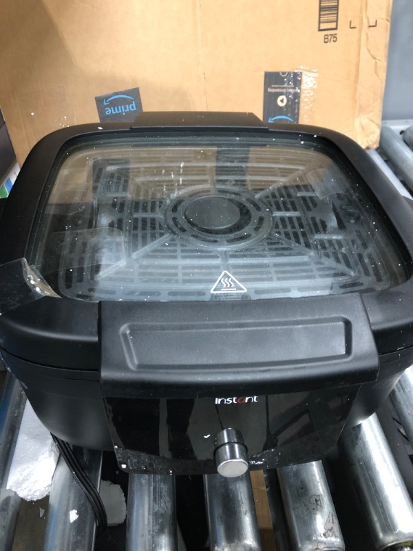 Photo 3 of *** NOT FUNCTIONAL *** Instant 6-in-1 Indoor Grill and Air Fryer with Bake, Roast Reheat & Dehydrate, From the Makers of Instant Pot, with Odor-Reducing Filter, Clear Cooking Window, and Removable Lid for Easy Cleaning Indoor Grill Indoor Grill/Air Fryer