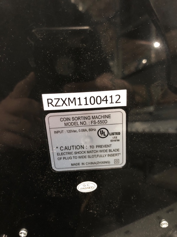Photo 2 of Non functional) Royal Sovereign Electric Coin Sorter, Patented Anti-Jam Technology, 1 Row of Coin Counting (QS-2AN)
