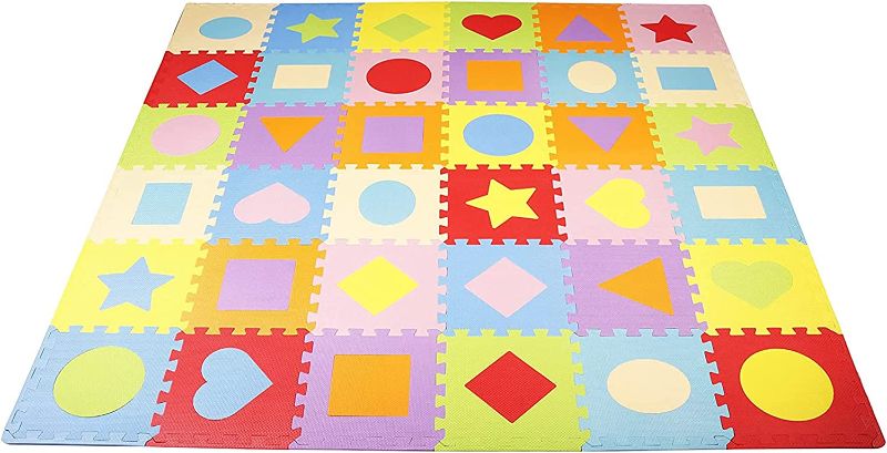 Photo 1 of BalanceFrom Kid's Puzzle Exercise Play Mat with EVA Foam Interlocking Tiles
