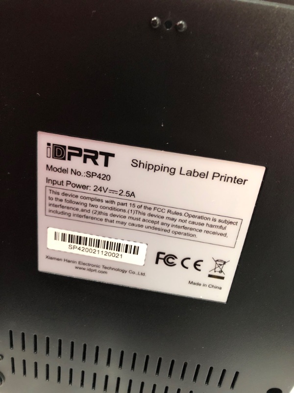 Photo 3 of **SEE NOTES**
iDPRT Thermal Label Printer, Label Maker for Shipping Packages & Small Business, Built-in Holder Shipping Label Printer SP420, Support 2" - 4.65" 