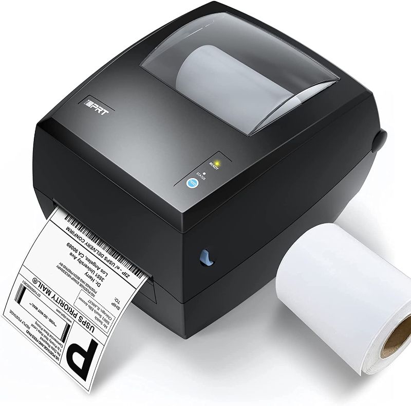 Photo 1 of iDPRT Thermal Label Printer, Label Maker for Shipping Packages & Small Business, Built-in Holder Shipping Label Printer SP420, Support 2" - 4.65" Monochrome Label Maker Compatible with Win, Mac&Linux