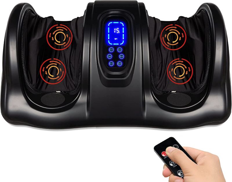 Photo 1 of Foot Massager Machine Shiatsu Foot Massager, Therapeutic Reflexology Kneading and Rolling for Feet, Ankle, High Intensity Rollers, Remote, Control, LC