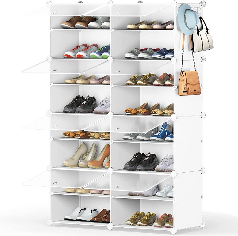 Photo 1 of HOMIDEC Shoe Storage, 8-Tier Shoe Rack Organizer for Closet 32 Pair Shoes Shelf Cabinet for Entryway, Bedroom and Hallway