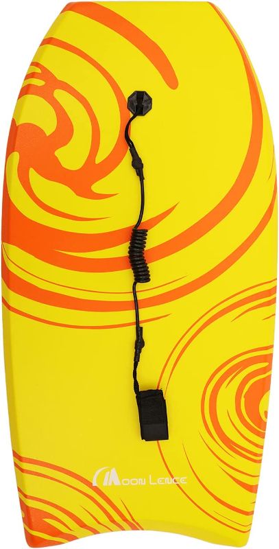 Photo 1 of 
MOON LENCE Body Board for Beach with EPS Core & Wrist Leash 33/37/41" Body Board with Slick Bottom Surfing for Kids Teens and Adults(1 PC)