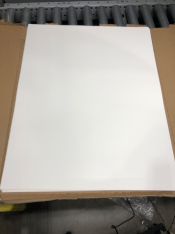 Photo 2 of Pacon 4-Ply Railroad Board, White, 22" x 28", 25 Sheets