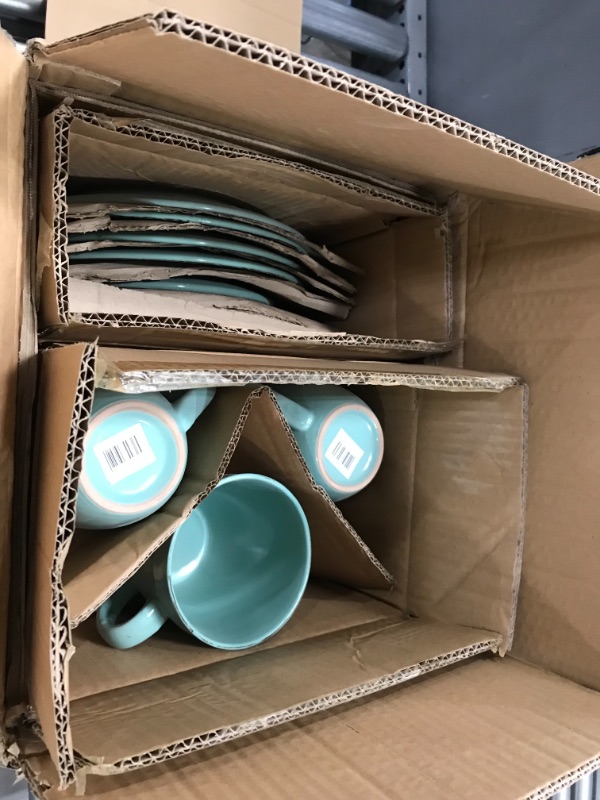 Photo 2 of American Atelier Olivia Round 16 Piece Dinnerware Set, Seafoam