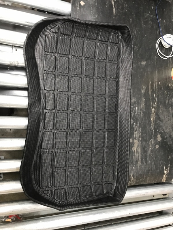 Photo 4 of SUPER LINER All-Weather Floor Mats for Tesla Model 3 2021 2022 2023 Custom Fit Cargo Liner Rear Cargo Tray Trunk Mats Interior Accessories