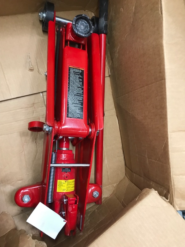 Photo 2 of BIG RED T83006 Torin Hydraulic Trolley Service/Floor Jack with Extra Saddle (Fits: SUVs and Extended Height Trucks): 3 Ton (6,000 lb) Capacity, Red