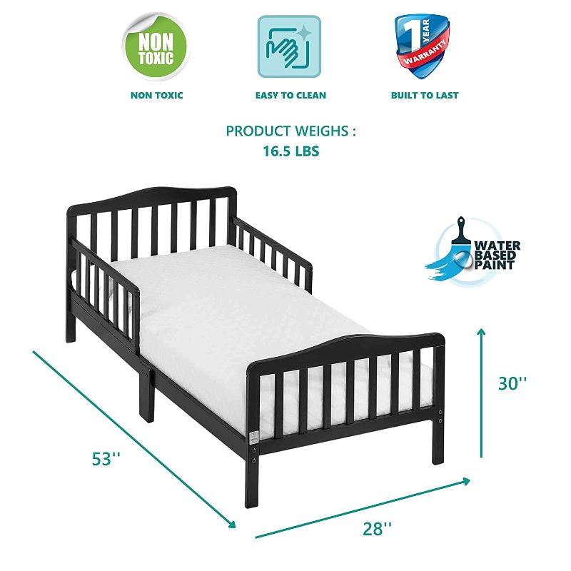 Photo 1 of 
Dream On Me Classic Design Toddler Bed in Black,