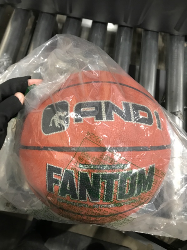 Photo 2 of And1 Fantom Rubber Basketball- Regulation Size Streetball 29.5 in., Made for Indoor and Outdoor Basketball Games, Orange