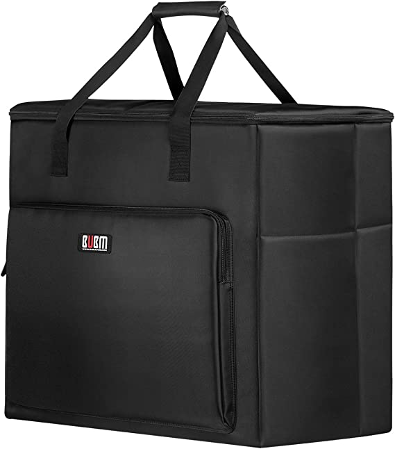 Photo 1 of BUBM Desktop Gaming Computer Tower PC Carrying Case Travel Storage Bag for Tower Case, Monitor(Up to 27 inch), Keyboard and Mouse-Black