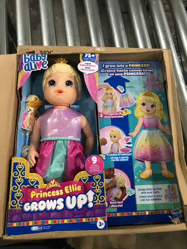 Photo 2 of Baby Alive Princess Ellie Grows up! Growing & Talking Baby Dolls Blonde Hair
