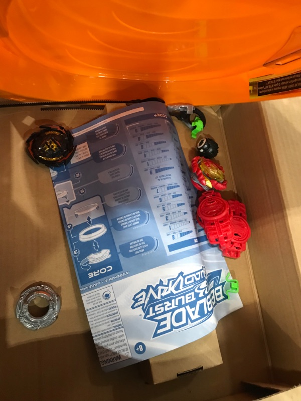 Photo 3 of BEYBLADE Burst QuadDrive Cosmic Vector Battle Set -- Battle Game Set with Beystadium, 2 Battling Top Toys and 2 Launchers for Ages 8 and Up