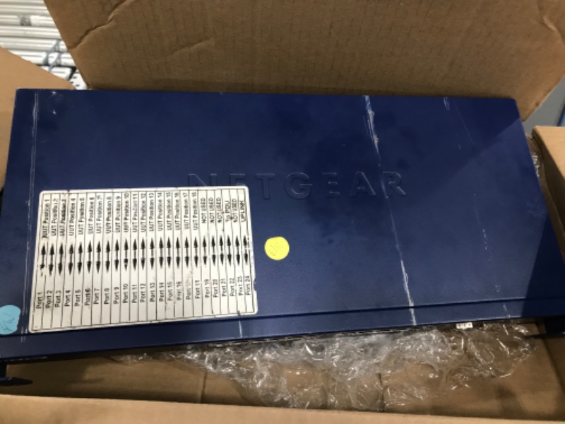 Photo 2 of NETGEAR 26-Port PoE Gigabit Ethernet Smart Switch (GS724TP) - Managed, 24 x 1G, 24 x PoE+ @ 190W, 2 x 1G SFP, Optional Insight Cloud Management, Desktop or Rackmount, | 24xPoE+ 190W | 2xSFP