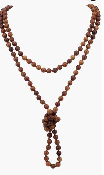 Photo 1 of Firstmeet Fashion Natural Round Beads 60'' Long Strand Art Deco Necklace for Women Men
