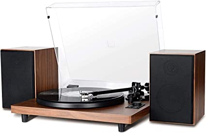 Photo 1 of DIGITNOW Bluetooth Record Player for Vinyl with Speakers, Wireless Turntable with 36W High Fidelity Stereo Speakers,Wood Vinyl Player with Magnetic Cartridge & Adjustable Counter Weight,RCA output
