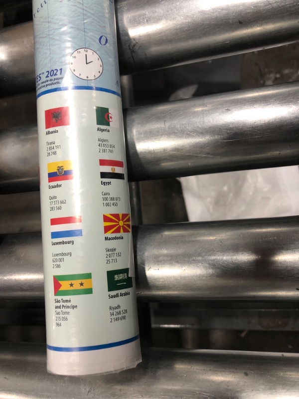 Photo 1 of CLOSE UP WORLD MAP WITH FLAGS 40' LONG