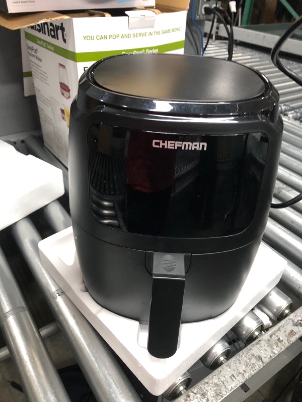 Photo 1 of Chefman Digital Air Fryer, One-Touch Control, 4 Cooking Presets, Adjustable Time And Temperature, Fry With 98% Less Oil, LED Shake Reminder, Family Size, 5-Quart, Black 5 QT Digital