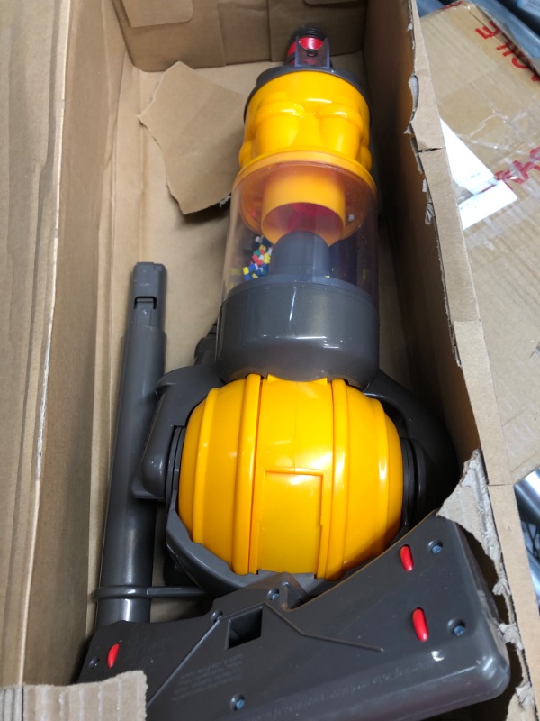 Photo 2 of Casdon Dyson Ball | Miniature Dyson Ball Replica For Children Aged 3+ | Features Working Suction To Add Excitement To Playtime Grey/Yellow