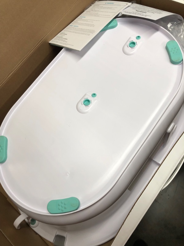 Photo 3 of 4-in-1 Grow-with-Me Bath Tub by Frida Baby Transforms Infant Bathtub to Toddler Bath Seat with Backrest for Assisted Sitting in Tub