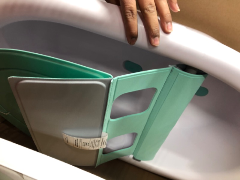 Photo 2 of 4-in-1 Grow-with-Me Bath Tub by Frida Baby Transforms Infant Bathtub to Toddler Bath Seat with Backrest for Assisted Sitting in Tub