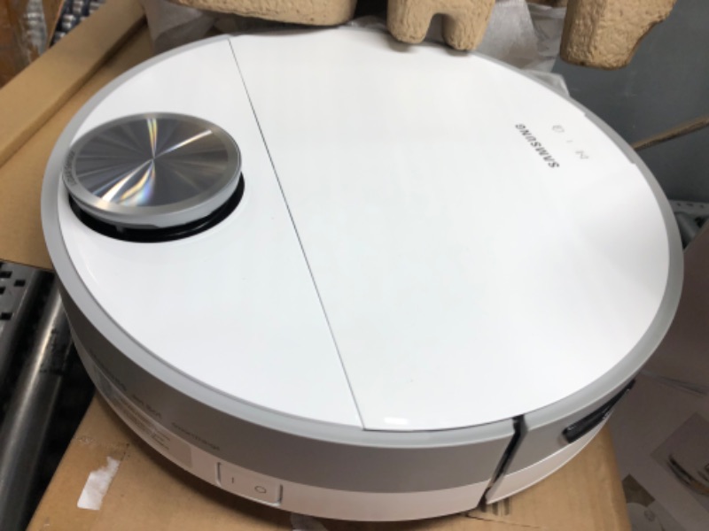 Photo 6 of ***vacuum needs to be charged**
SAMSUNG Jet Bot+ Robot Vacuum Cleaner w/ Clean Station, Automatic Emptying, Precision Cleaning, 5-Layer Filter, Intelligent Power Control for Hardwood Floors, Carpets, Area Rugs, VR30T85513W/AA, White Jet Bot +