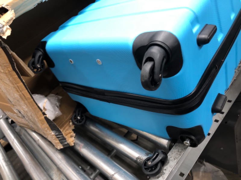 Photo 2 of (**(largest suitcase is missing one wheel***
COOLIFE Luggage 4 Piece Set Suitcase Spinner Hardshell Lightweight TSA Lock 4 Piece Set family set-sky blue