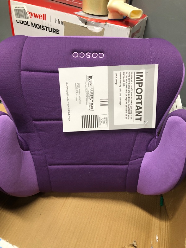 Photo 3 of Cosco Topside Child Safe Belt Positioned Backless Booster Car Seat, Purple Grape