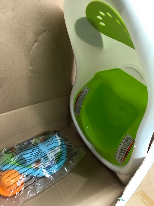 Photo 1 of Fisher-Price 4-in-1 Sling 'n Seat Tub, Green, Convertible Baby to Toddler Bath Tub with Seat and Toys