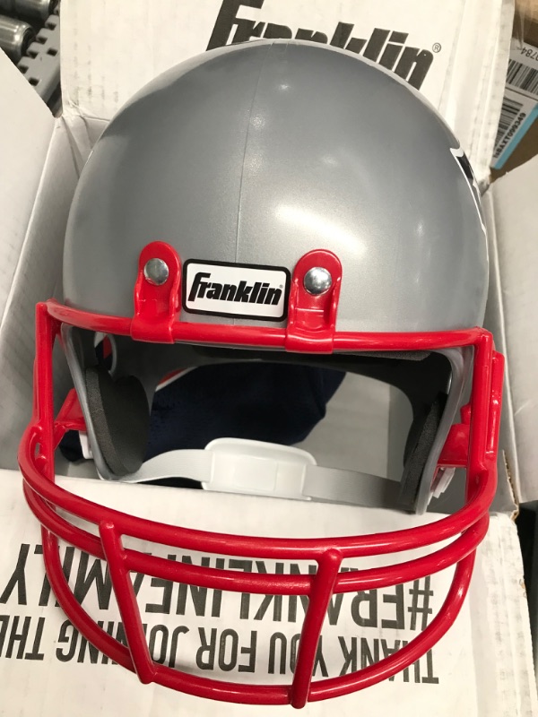 Photo 4 of *UNKNOWN SIZE* Franklin Sports NFL Kids Football Helmet and Jersey Set - Youth Football Uniform Costume - Helmet, Jersey, Chinstrap
