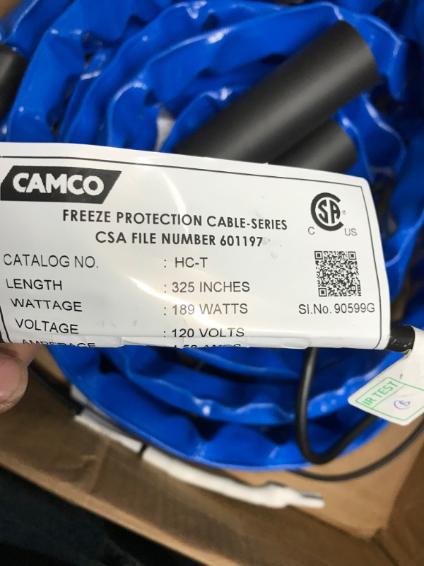 Photo 2 of Camco Heated Drinking Water Hose, - 20° F, 25-Foot, 5/8-Inch ID 25' Cold Weather (Freeze Protection to - 20?F) Standard Packaging