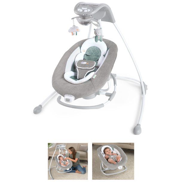 Photo 1 of Ingenuity InLighten 2-in-1 Baby Swing & Rocker Cool Mesh, Vibrations & Lights - Pemberton (Unisex)
