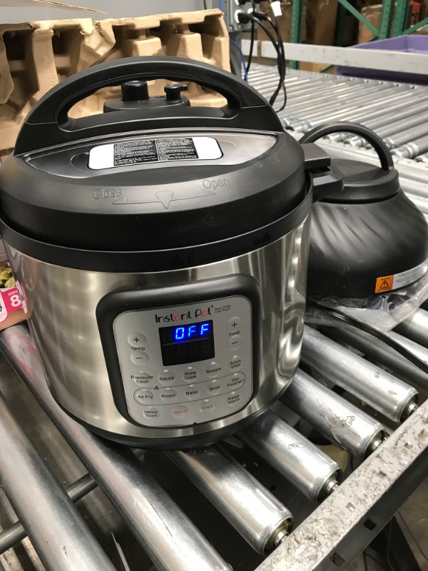 Photo 2 of *Tested-Minor Damage/Dent* Instant Pot 8 qt 11-in-1 Air Fryer Duo Crisp + Electric Pressure Cooker