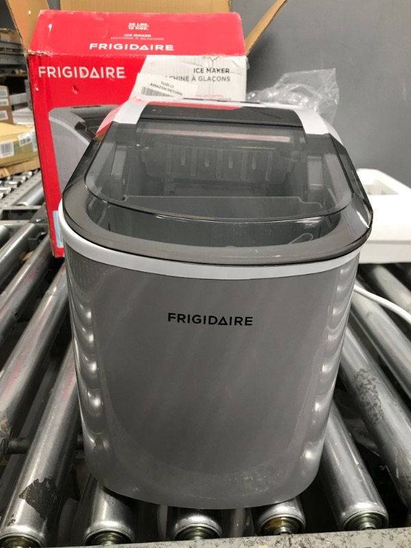 Photo 4 of *Tested-Minor Damage-See Photos* FRIGIDAIRE EFIC189-Silver Compact Ice Maker, 26 lb per Day, Silver (Packaging May Vary) Silver Ice Maker