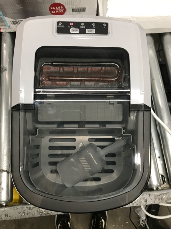 Photo 3 of *Tested-Minor Damage-See Photos* FRIGIDAIRE EFIC189-Silver Compact Ice Maker, 26 lb per Day, Silver (Packaging May Vary) Silver Ice Maker