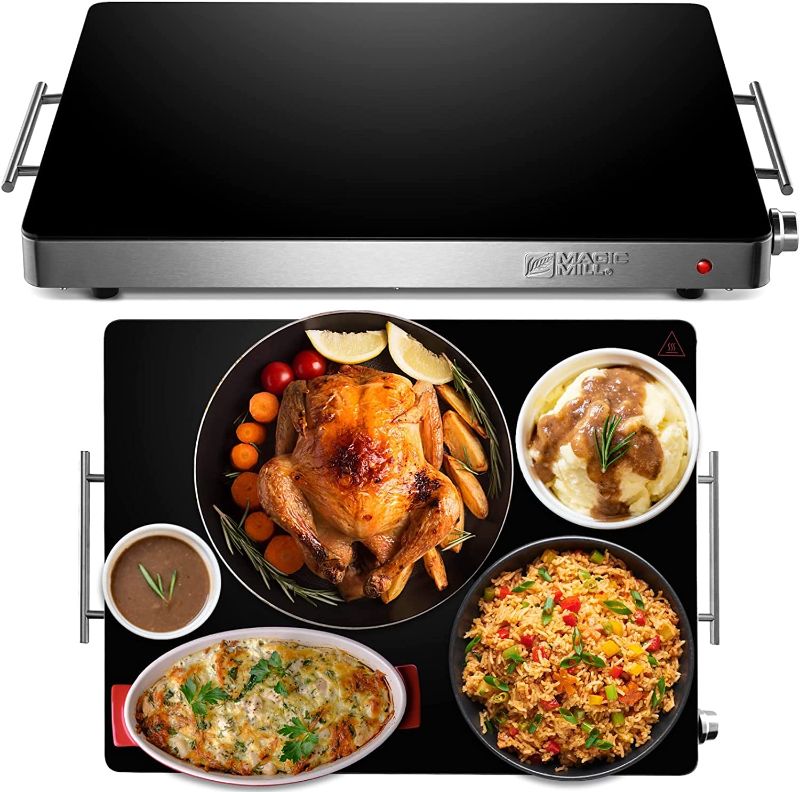 Photo 1 of *Nonfunctional/Parts Only* Magic Mill Extra Large Food Warmer for Parties | Electric Server Warming Tray, Hot Plate, with Adjustable Temperature Control, for Buffets, Restaurants, House Parties, Party Events (21" x 16")
