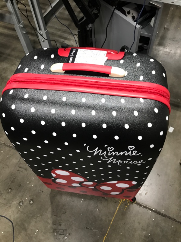 Photo 4 of American Tourister Disney Hardside Luggage with Spinner Wheels, Minnie Mouse Red Bow, 28" 28" Minnie Mouse Red Bow