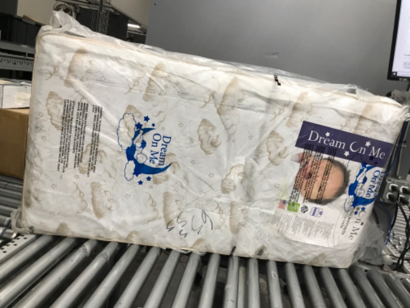 Photo 2 of *Torn-See Last Photo* Dream On Me Twilight 5” 88 Coil Inner Spring Crib And Toddler Mattress, Greenguard Gold Certified, 10 Year Limited Warranty, Waterproof Vinyl Cover, Made In The U.S.A, Support And Comfort
