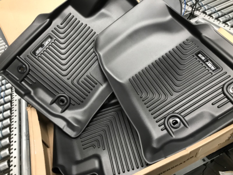 Photo 2 of Husky Liners Weatherbeater Series | Front & 2nd Seat Floor Liners - Black | 99571 | Fits 2014-2022 Lexus GX460, 2013-2022 Toyota 4Runner 3 Pcs Black Weatherbeater Front & 2nd Seat Floor Mats