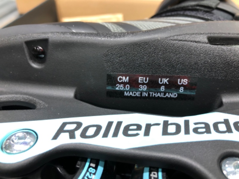Photo 3 of *** USED ***Rollerblade Zetrablade Women's Adult Fitness Inline Skate, Black and Light Blue, Performance Inline Skates 8