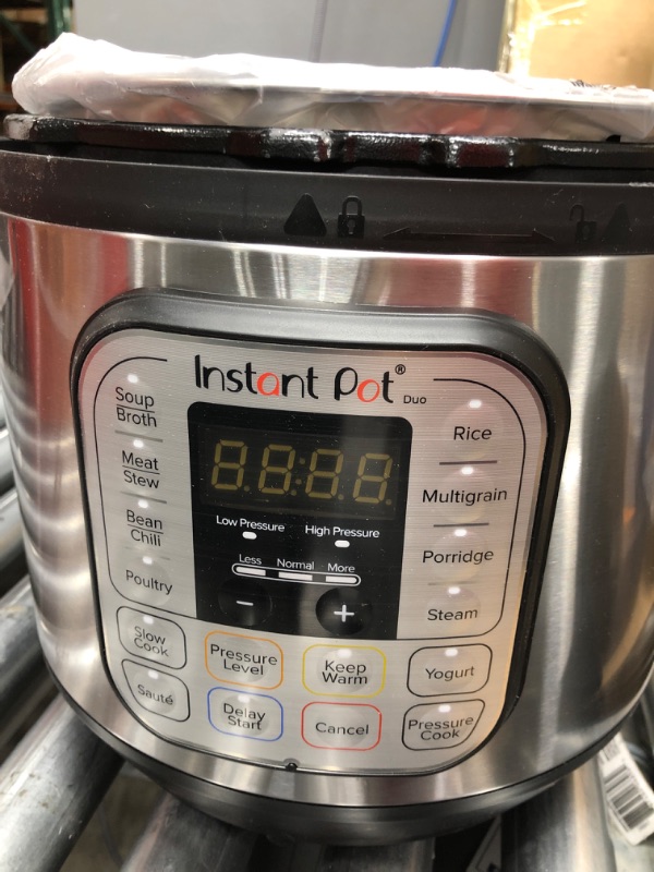 Photo 5 of *** LID HANDLE BROKEN *** Instant Pot Duo 7-in-1 Electric Pressure Cooker, Slow Cooker, Rice Cooker, Steamer, Sauté, Yogurt Maker, Warmer & Sterilizer, Includes App With Over 800 Recipes, Stainless Steel, 8 Quart 8QT Duo
