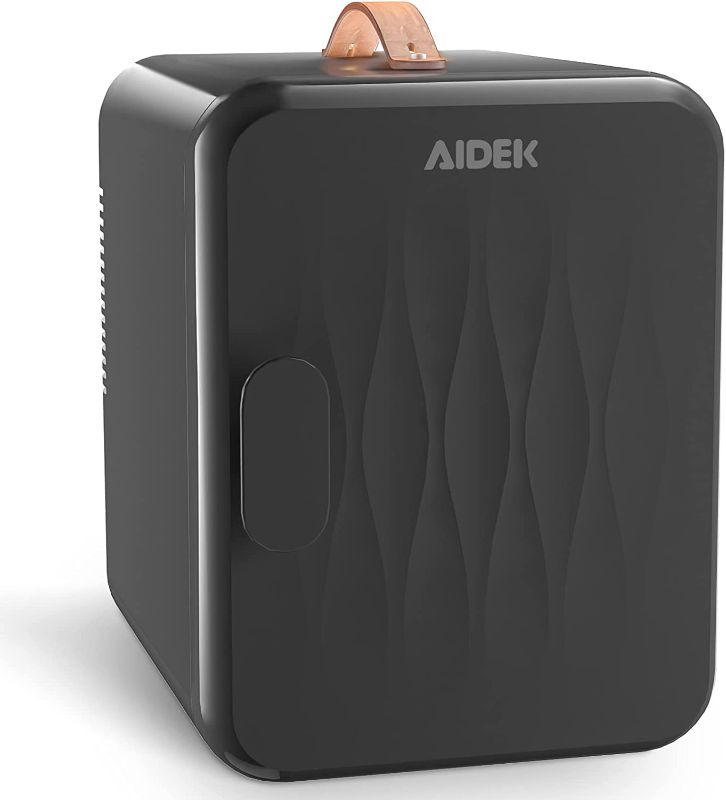 Photo 1 of *** USED *** SMALL DENTS ***Aidek Cosmetic Mini Fridge for Skin Care/Makeup, 4L Portable Beauty Fridges DIY Shelves for Bedroom, Dorm, Office, Small Refrigerator, AC/DC12v Car Cooler for Desktop and Travel (Pearl Black)
