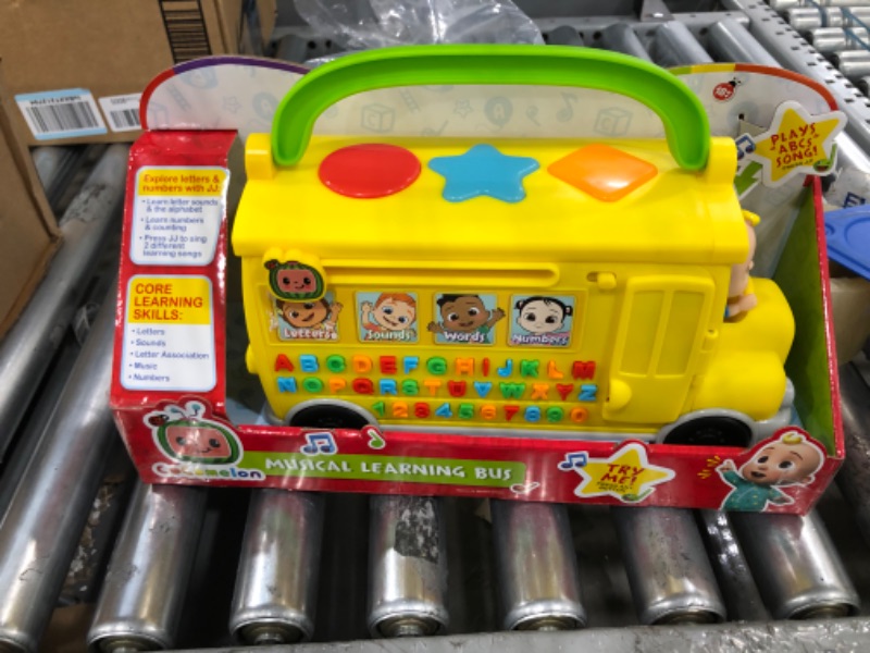 Photo 4 of CoComelon Musical Learning Bus, Number and Letter Recognition, Phonetics, Yellow School Bus Toy Plays ABCs and Wheels on the Bus, by Just Play