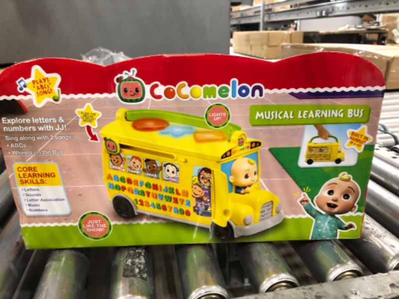 Photo 3 of CoComelon Musical Learning Bus, Number and Letter Recognition, Phonetics, Yellow School Bus Toy Plays ABCs and Wheels on the Bus, by Just Play