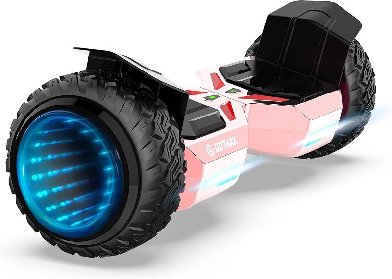 Photo 1 of Gotrax E5 Hoverboard with LED 8.5" Offroad Tires, Music Speaker and 7.5mph & 7 Miles, UL2272 Certified, Dual 250W Motor and 144Wh Battery All Terrain Self Balancing Scooters for 44-220lbs Kid Adult
